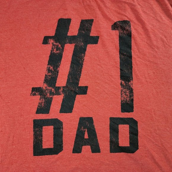 Well Worn Los Angeles Number 1 Dad Mens 2XL Red Short Sleeve T Shirt Casual - Picture 3 of 8